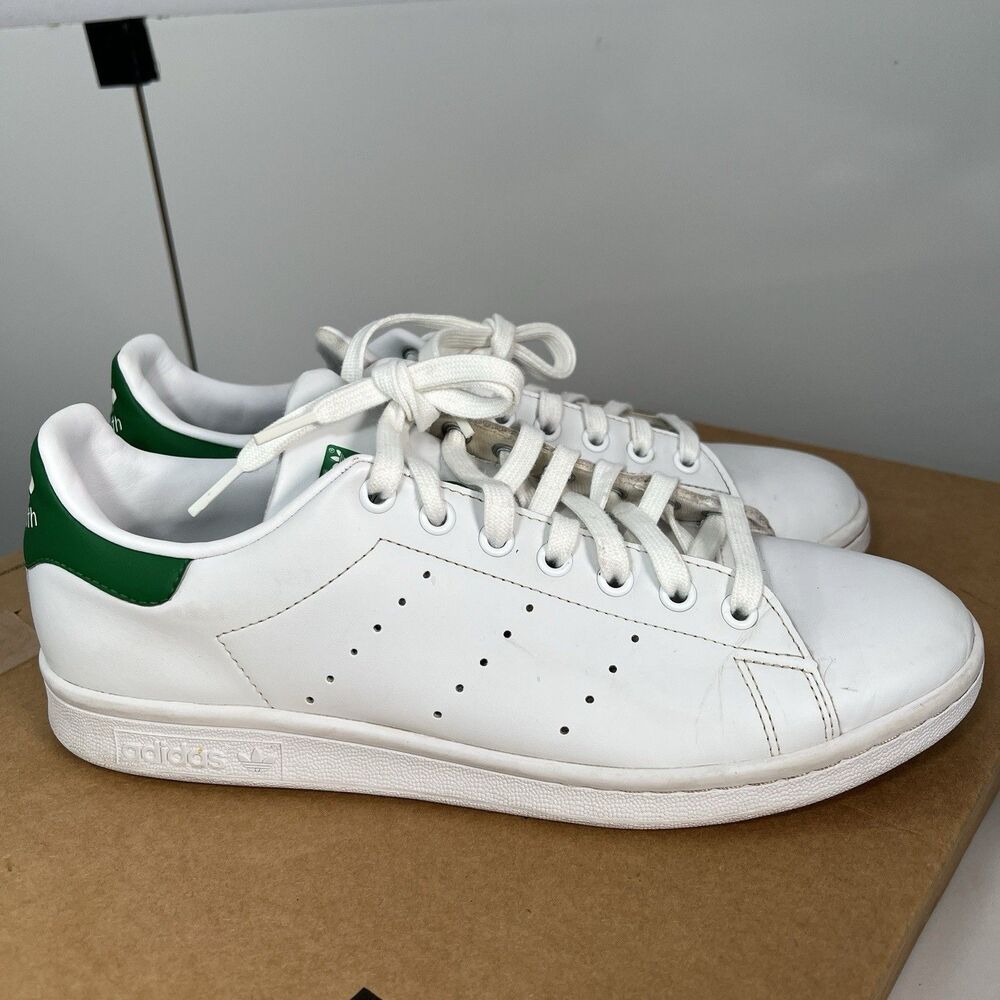 Adidas Stan Smith White Green Leather Sneakers Men's Size 9.5 FX5502